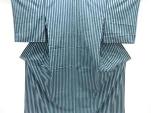 縞織出し単衣着物